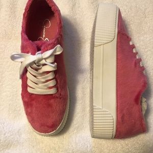 Jessica Simpson Fuzzy Sneakers